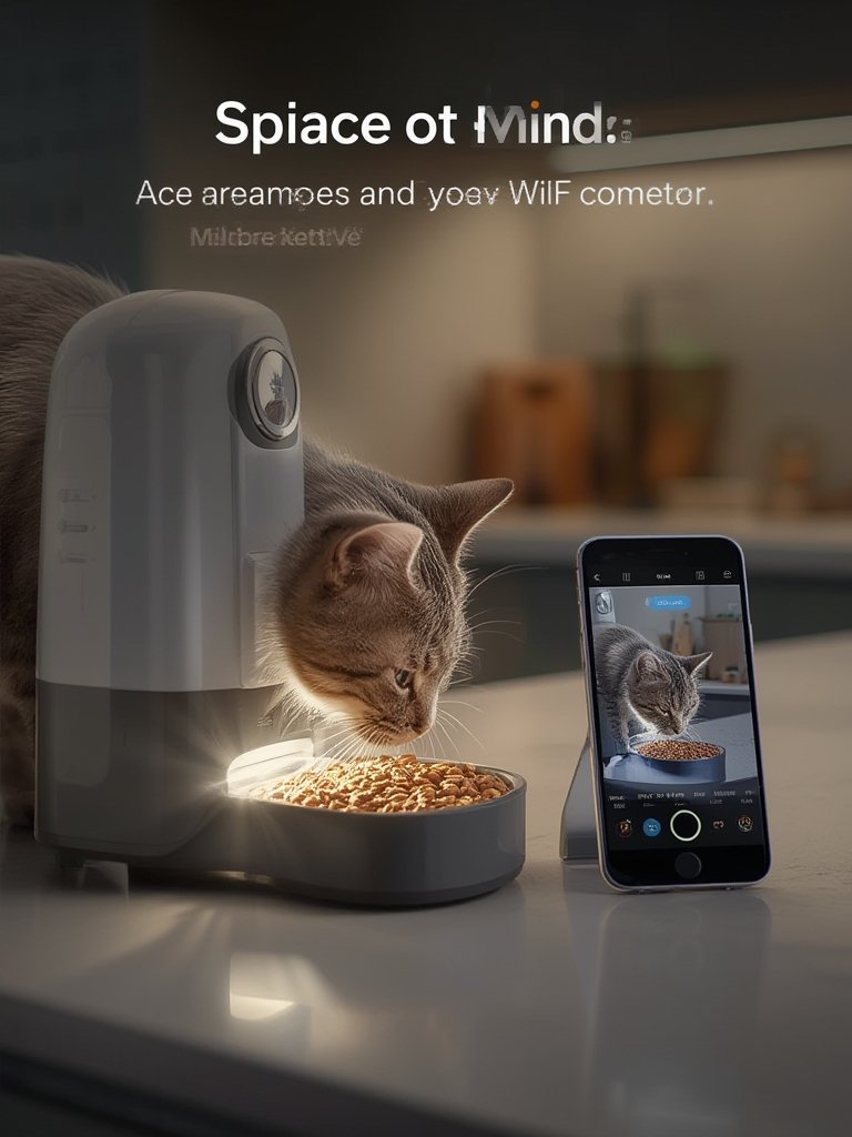 cat feeder in action