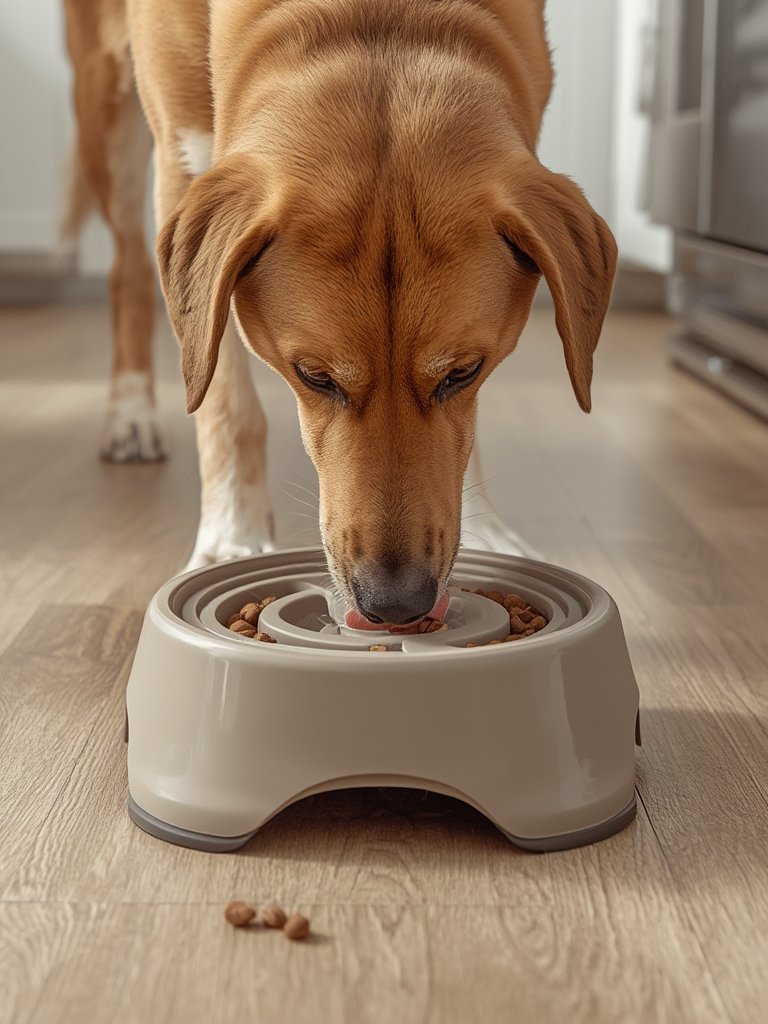 slow feeder in action