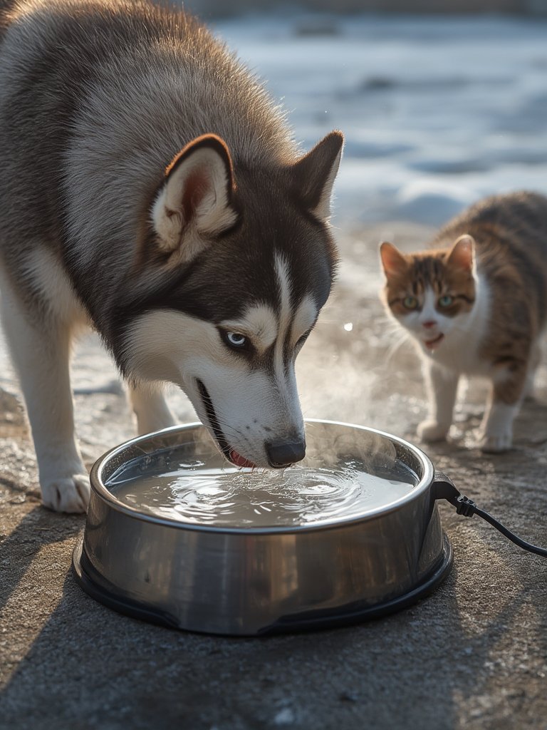 heated bowl in action